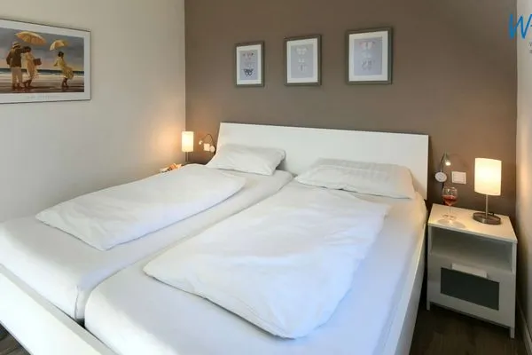 Schlafzimmer Bootshaus in den Dünen - 5 Ferienwohnung Dünengeflüster