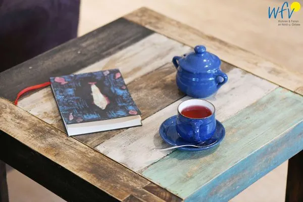 Wohnzimmer Bootshaus in den Dünen - 5 Ferienwohnung Strandgut