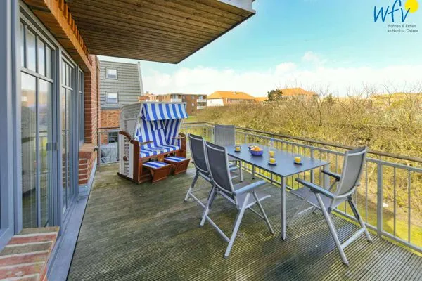 Balkon Bootshaus in den Dünen - 5 Ferienwohnung Strandgut