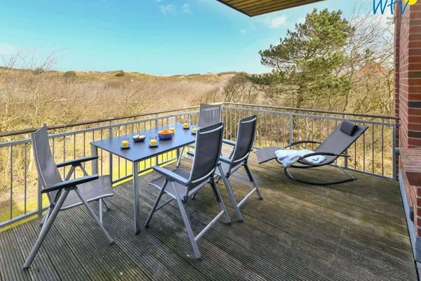 Balkon Bootshaus in den Dünen - 5 Ferienwohnung Strandgut