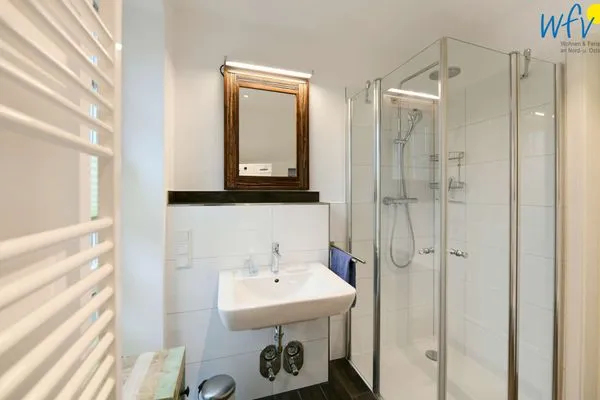 Badezimmer Bootshaus in den Dünen - 5 Ferienwohnung Strandgut