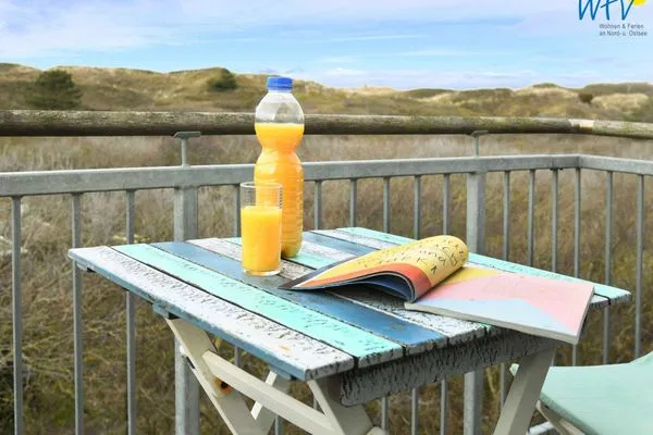 Balkon Bootshaus in den Dünen - 5 Ferienwohnung Strandgut