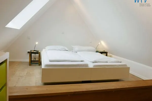 Schlafzimmer Bootshaus in den Dünen - 5 Ferienwohnung Strandgut