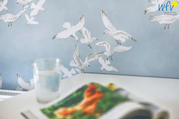 Schlafzimmer Haus am Dorfbrunnen Ferienwohnung Möwe