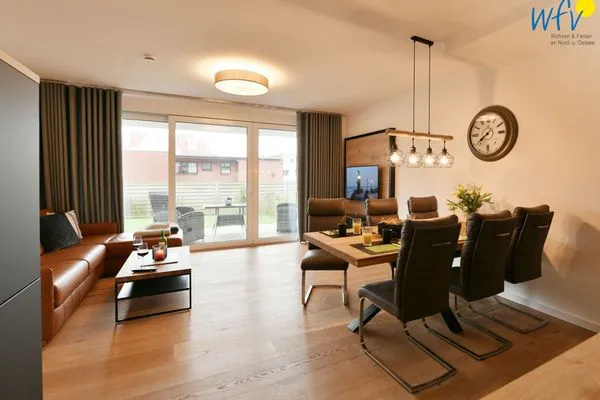 Wohnzimmer Villa Petersen Ferienwohnung 2