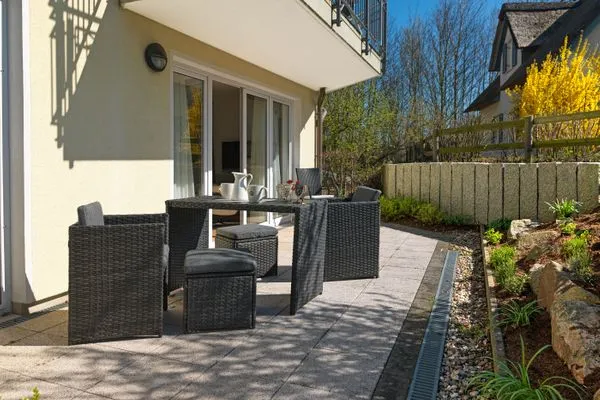 Terrasse Landhaus Residenz Ostsee Silbermöwe