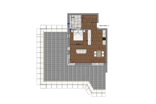 Grundriss Sturmfrei Ferienwohnung "Lounge 2"