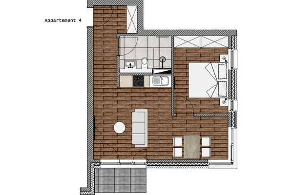 Grundriss Sturmfrei Ferienwohnung "Suite 2"
