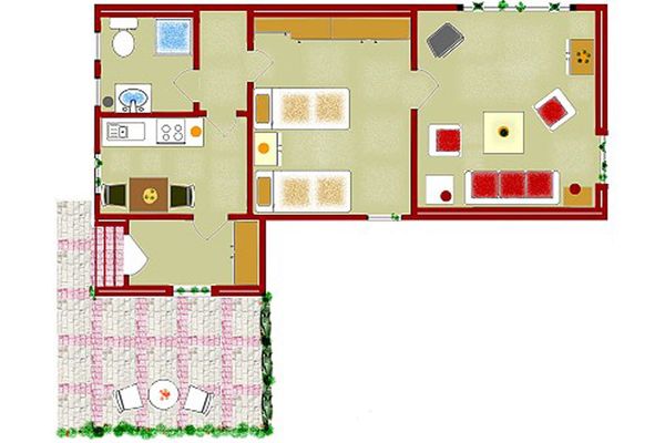  Ferienhaus Schipper Silbergras Norderney - Grundriss