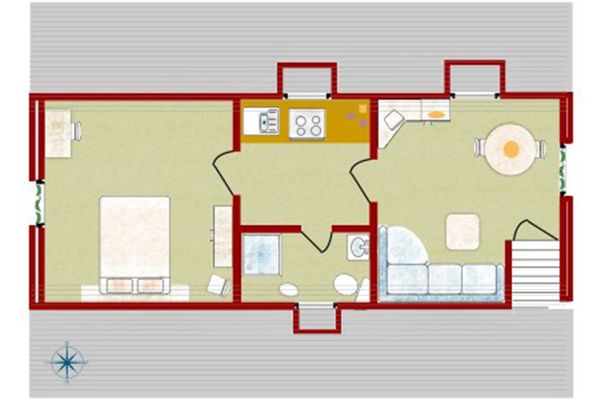  Ferienhaus Schipper Dünenrose Norderney - Grundriss