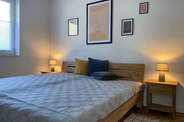 Schlafzimmer 1 mit Doppelbett