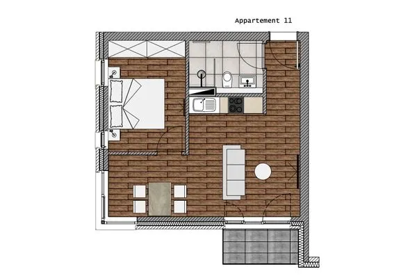 Grundriss Sturmfrei Ferienwohnung "Suite 7"