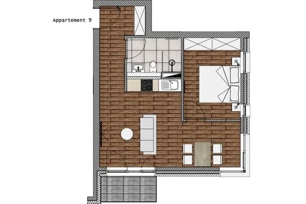 Grundriss Sturmfrei Ferienwohnung "Suite 6"