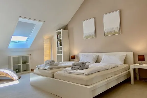  Ferienwohnung am Hopfengarten Lindau und Umgebung - Schlafzimmer 2 - Doppelbett