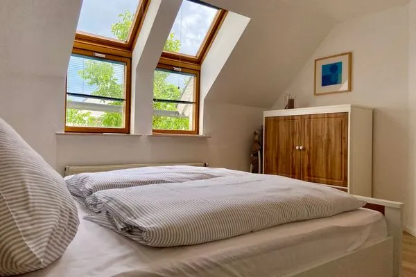  Ferienwohnung Am Nonnenbach Kressbronn - Schlafzimmer 2 - Doppelbett