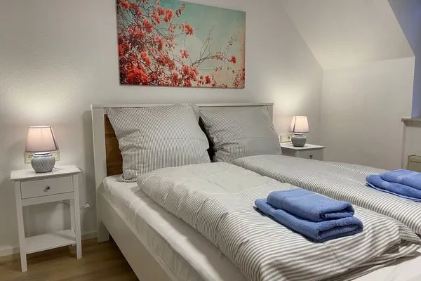  Ferienwohnung Am Nonnenbach Kressbronn - Schlafzimmer 2 - Doppelbett
