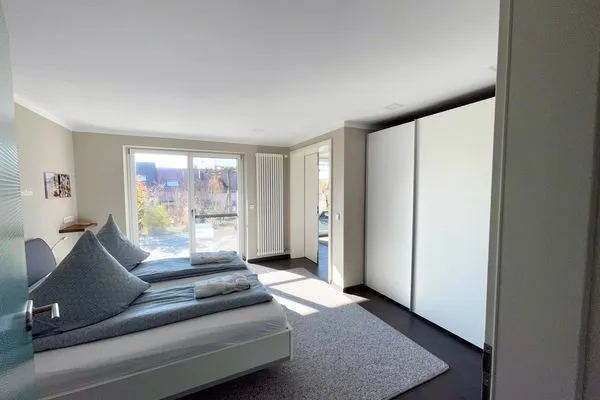  Terrassenwohnung Garten-Oase Lindau und Umgebung - Schlafzimmer 2 - Doppelbett