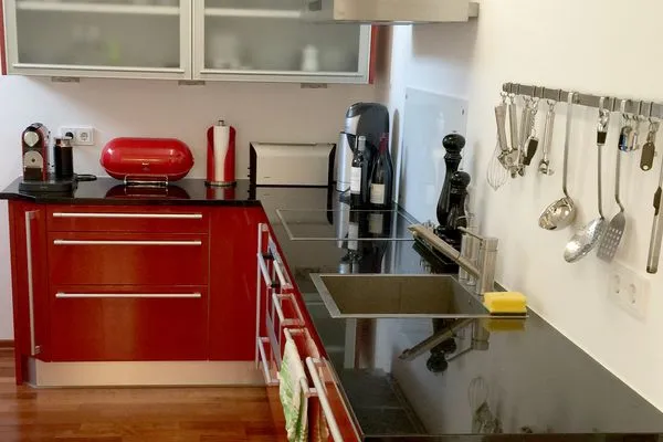 Ferienhaus Seestrasse Ferienwohnung Seeblick Nonnenhorn - Küche