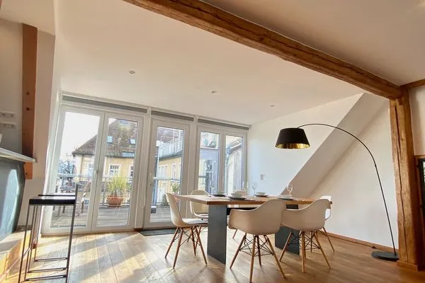 Ferienwohnung Seesicht Lindau Insel - Essbereich im Wohnzimmer