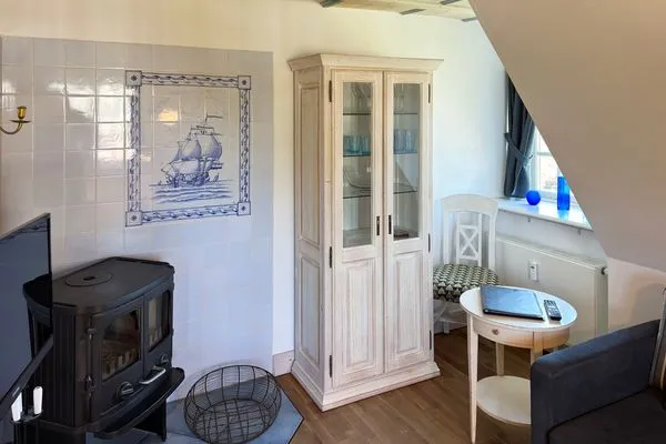 Wohnzimmer in der Ferienwohnung Hafis 9 in Nebel auf Amrum  Friesenhof, Hs. Hafis, Whg. 9