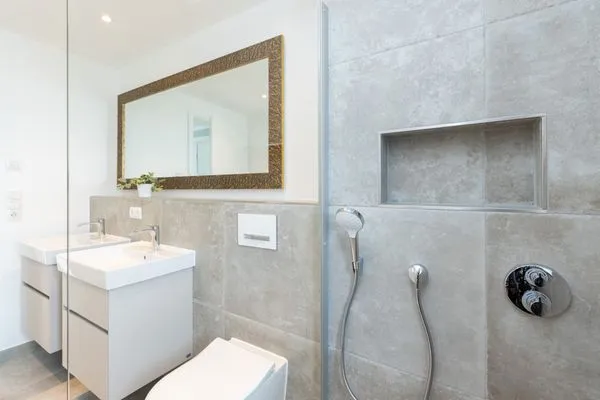 Badezimmer Sturmfrei Ferienwohnung "Galerie 1"