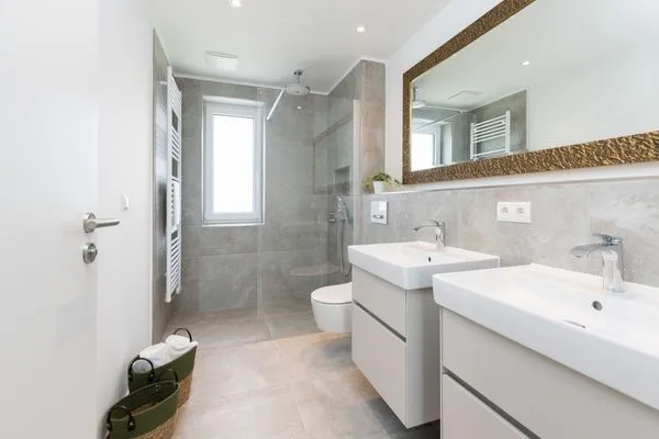 Badezimmer Sturmfrei Ferienwohnung "Galerie 3"