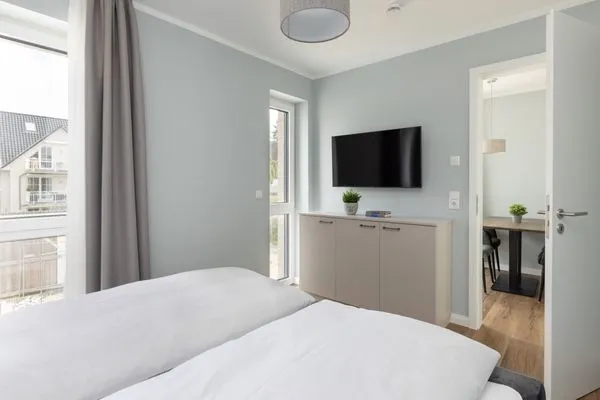 Schlafzimmer Sturmfrei Ferienwohnung "Suite 6"
