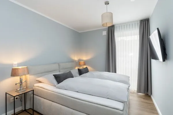 Schlafzimmer Sturmfrei Ferienwohnung "Suite 8"