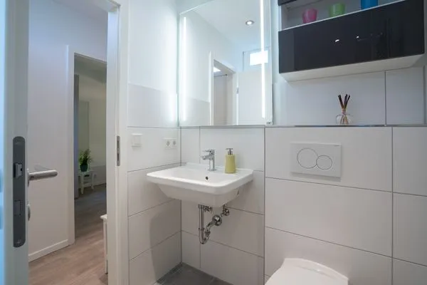 Badezimmer  (MEI2b) Ferienwohnung "Landkrabbe"