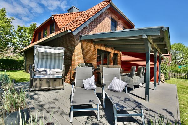  Ferienhaus 8er Huus Wangarou Wangerooge - Terrasse