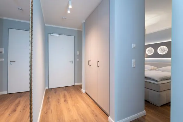 Schlafzimmer Sturmfrei Ferienwohnung "Lounge 1"