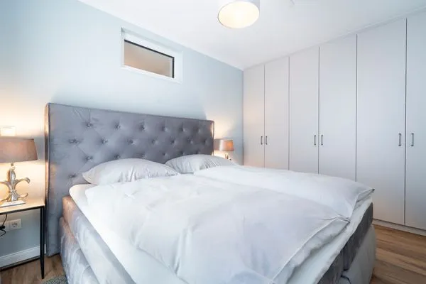 Schlafzimmer Sturmfrei Ferienwohnung "Lounge 2"