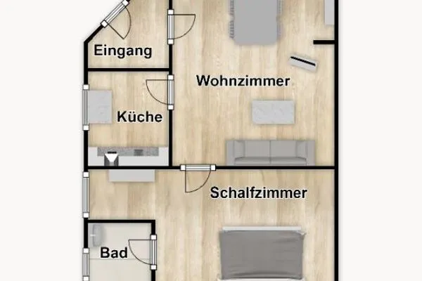 Grundriss Stine's Hus Ferienwohnung 1