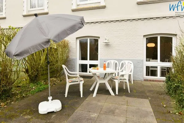 Terrasse Residenz am Rosengarten Ferienwohnung 1