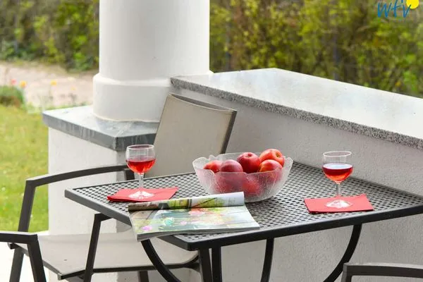 Terrasse Haus am Hövt Ferienwohnung 1