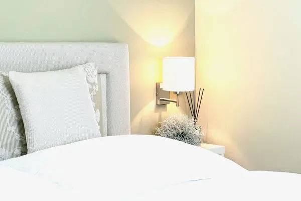 Schlafzimmer mit Doppelbett Logierhaus Friedrich WE 6 - "Strandperle"