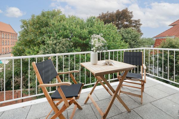  Ferienwohnung Schwalbennest Norderney - Balkon