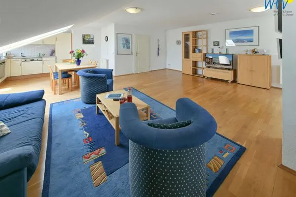 Wohnzimmer Villa Malte Ferienwohnung 8