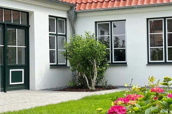 Fassade / Eingang  Ferienwohnung 'An der Schlei' für bis zu drei Personen mit Blick auf den Schleswiger Dom