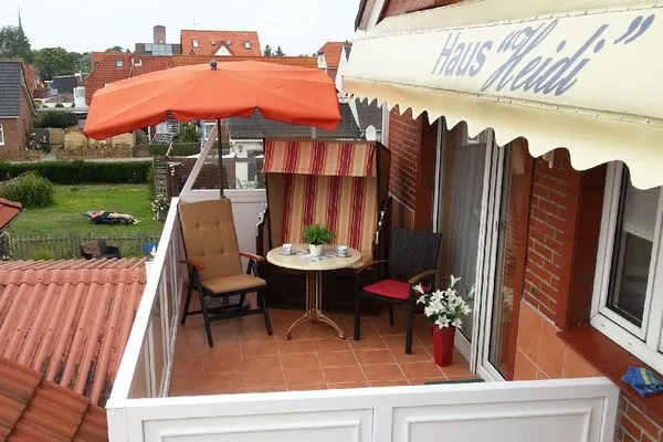 Balkon Ferienhaus Heidi Appartement Meeresrauschen