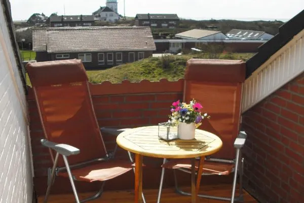 Balkon Ferienhaus Heidi Ferienwohnung Meerblick