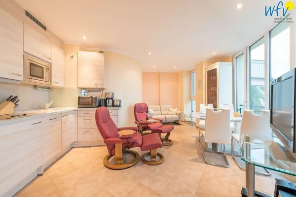 Wohnzimmer Lotsenstation Sassnitz Ferienwohnung O-Messe