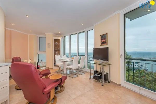 Wohnzimmer Lotsenstation Sassnitz Ferienwohnung O-Messe
