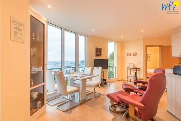 Wohnzimmer Lotsenstation Sassnitz Ferienwohnung O-Messe