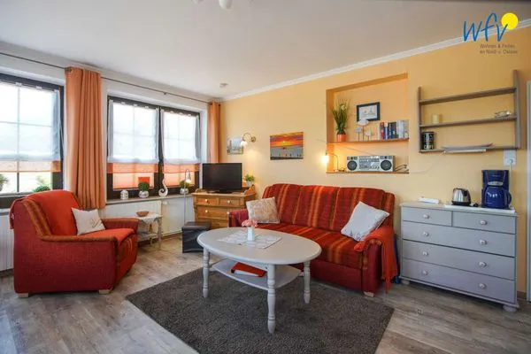 Wohnzimmer Ferienhaus Heidi Ferienwohnung Möwe