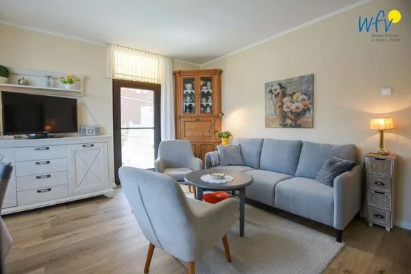 Wohnzimmer Ferienhaus Heidi Ferienwohnung Sandburg
