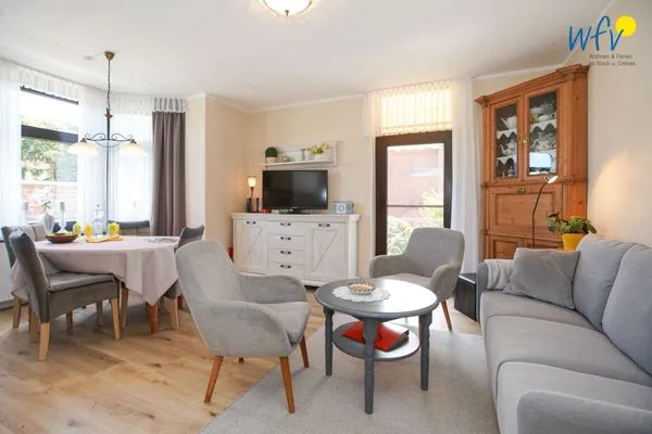 Wohnzimmer Ferienhaus Heidi Ferienwohnung Sandburg