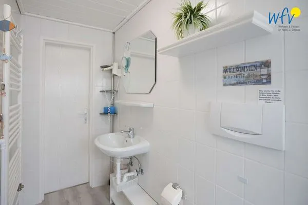 Badezimmer Ferienhaus Heidi Ferienwohnung Sandburg