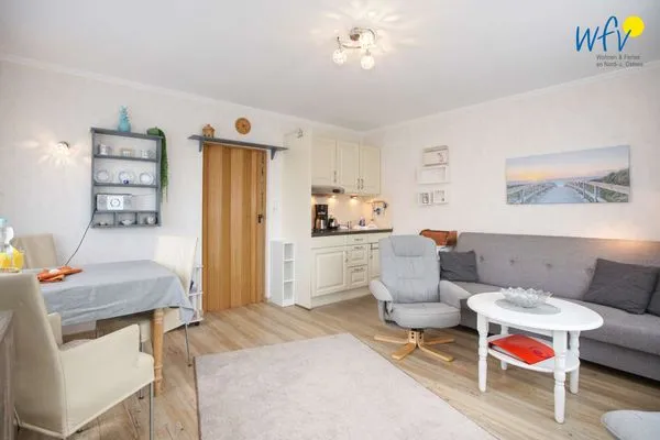 Wohnzimmer Ferienhaus Heidi Ferienwohnung Seestern