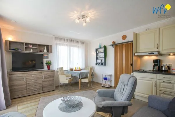 Wohnzimmer Ferienhaus Heidi Ferienwohnung Seestern